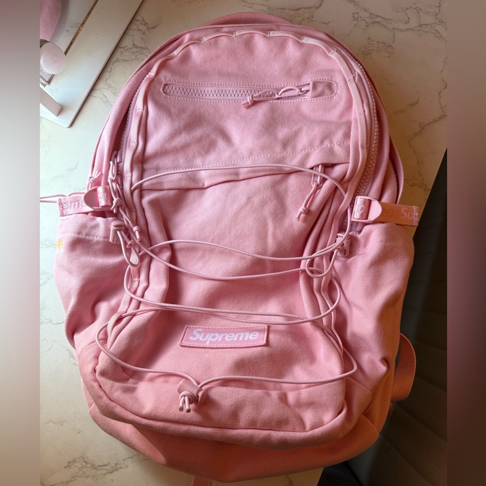 Supreme Logo Backpack (SS25) light pink
